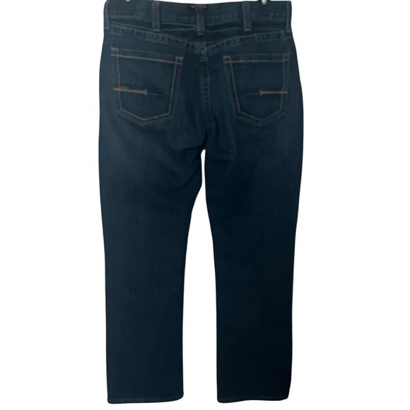 ARIAT REBAR 5M STRAIGHT LEG JEANS, MENS, 35X32, DENIM BLUE, LOTS OF WEAR TO GO - Picture 4 of 12